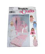 5421 Simplicity Crafts Pattern 18in Baby Doll 14 Clothes &amp; Accessories  - $7.91