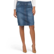 Democracy Ab Solution Glider Pull On Denim Pencil Skirt Women 2 Blue Stretch NEW - £38.56 GBP