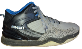 And1 Men&#39;s Size 10.5 Shoes Black &amp; Gray Basketball Mid Top Lace-up Sneakers - $358.47 MXN