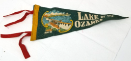 Lake of the Ozarks Felt Pennant Small Bagnell Dam 1950s Green Yellow Vtg - £14.94 GBP