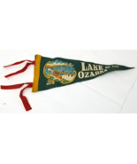 Lake of the Ozarks Felt Pennant Small Bagnell Dam 1950s Green Yellow Vtg - $18.95