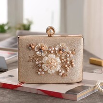 SEKUSA  women bag with beading s chain  evening bags for  crystal box case purse - £73.54 GBP