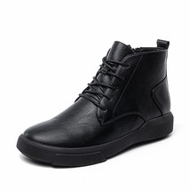 Large Size Genuine Leather Retro Platform Soft Women Boots Winter Warm Zipper Pl - £64.61 GBP