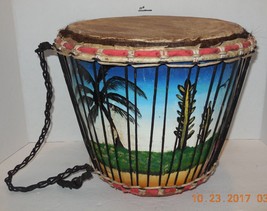 Vintage Handmade DJEMBES Bongo Percussion Hand Drum Beautiful Design Isl... - £377.76 GBP
