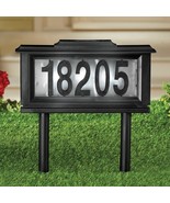 Solar LED House Address Number Sign Yard Stake Outdoor Lighted Wall Door... - $530.43 MXN