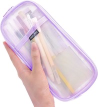 Sonuimy Clear Mesh Pencil Case Pouch, Clearly Visible Grid Pen Cases Org... - $16.35