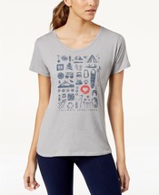 $30 Columbia Womens  Camp Stamp Active-Fit T Shirt, Color: Grey, Size: XS  - £23.79 GBP