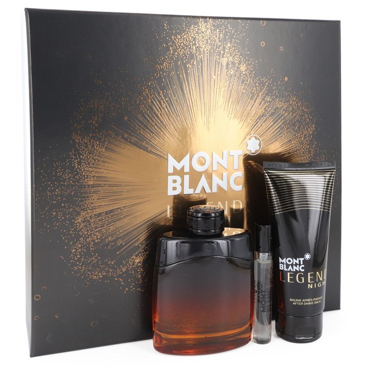 mont blanc montblanc legend night cologne 3.3 oz eau de parfum spray gift set
