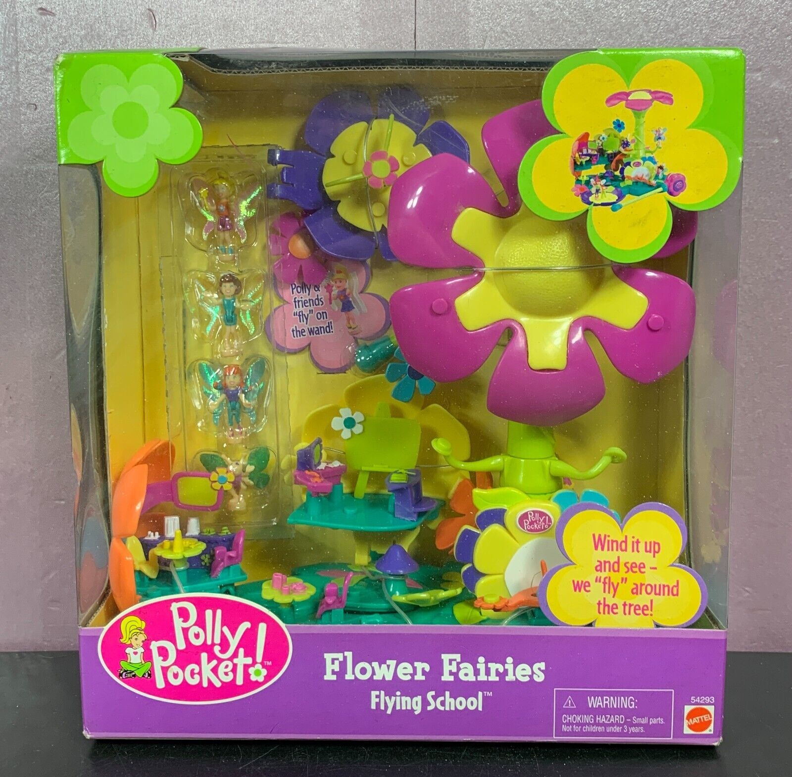 Polly Pocket Flower Fairies Flying School Playset 2001 Vintage - $49.49
