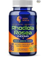 Rhodiola Rosea 2400mg + Ginseng 200mg - for Brain, Stress &amp; Mood 120 Cap... - £9.66 GBP