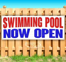 Swimming Pool Now Open Advertising Vinyl Banner Flag Sign Many Sizes - £18.69 GBP+