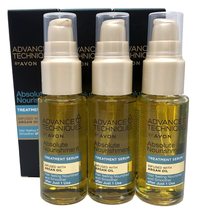 3 x AVON Advance Techniques Nourishing Hair Serum with Moroccan Argan Oil 30ml - - £35.66 GBP
