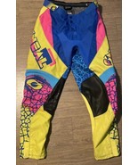 O’Neal Mayhem Lite Offroad Motocross Pants Crackle 91 Yellow/White/Blue ... - $46.00