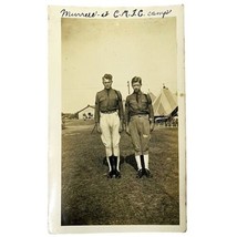 Vtg 1930&#39;s Citizens Military Training Camp Photo 2 Young Soldiers Tent B... - £9.73 GBP