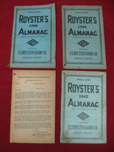 Unique Antique Lot of 4 Royster Ad Fertilizer Memo Notebooks 58,46,43,42 Years - £23.73 GBP