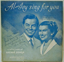 Al and Ivy Sing For You, Vesper Records SIGNED Regional Southern Gospel LP - $40.00