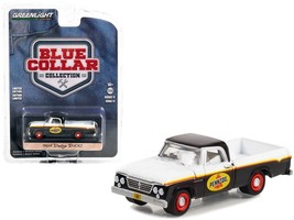 1964 Dodge D-100 Pickup Truck White and Black with Stripes &quot;Pennzoil&quot; &quot;B... - £14.46 GBP