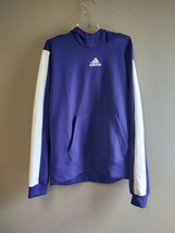 adidas mens pullover hoodie purple medium - $23.75