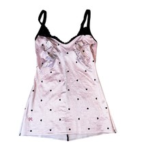 Ruby Ribbon Women&#39;s Size 34 Pink Heart Print Shaping Cami With Black Lac... - £41.99 GBP