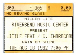 Little Feat George Thorogood Concert Ticket Stub August 18 1992 Cincinna... - £35.59 GBP