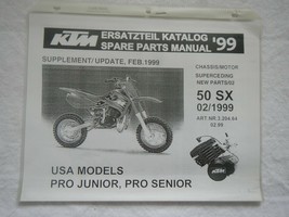 1999 KTM Spare Parts Manual supplement update 50 SXR Chassis motor Engli... - $49.49