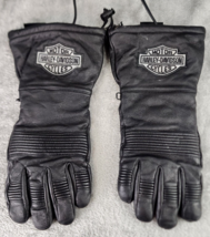 Harley-Davidson Gloves Unisex XSmall Black Leather Gauntlet Heated Waterproof - £166.98 GBP