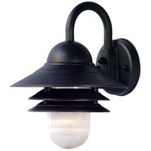 Matte Black Three Tier Lamp Shade Outdoor Wall Light - $119.43