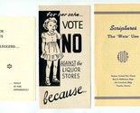 Kansas Prohibition Vote No Brochures Bootleggers 1948 United Dry Forces - $74.17