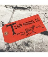 Vintage Tilden Produce Co Shipping Tag W/Sketch On Back Collectible Rare - $19.79