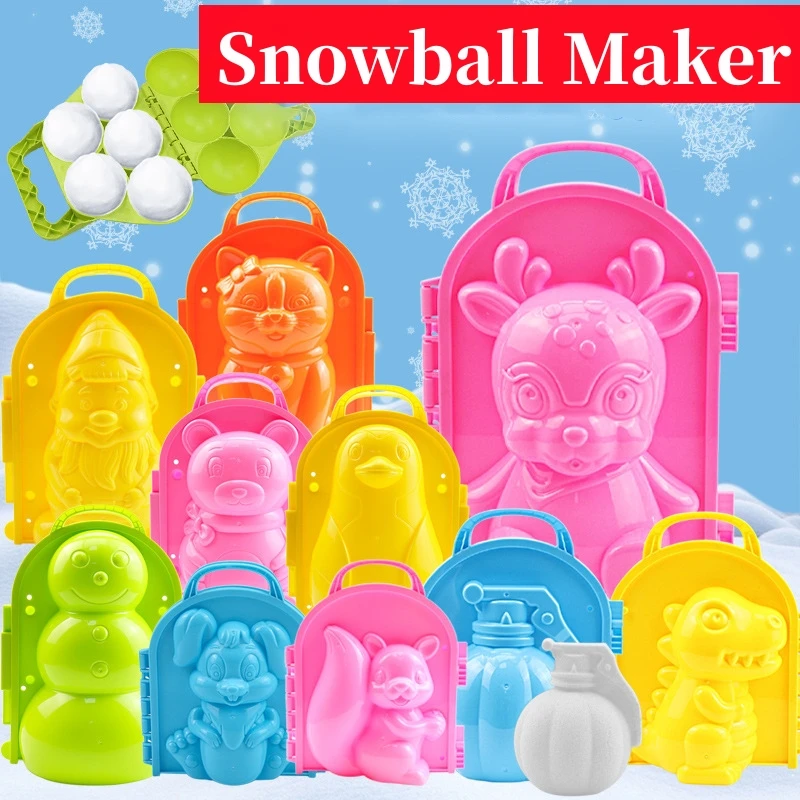 Snow Mold Snowball Maker Clip Snow Sand Mould Tool Toy for Children Kids Outdoor - £9.60 GBP+