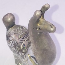 Vintage Artesania Bellido Silver Plate 999 Art Glass Llama Figurine Peru... - $21.25