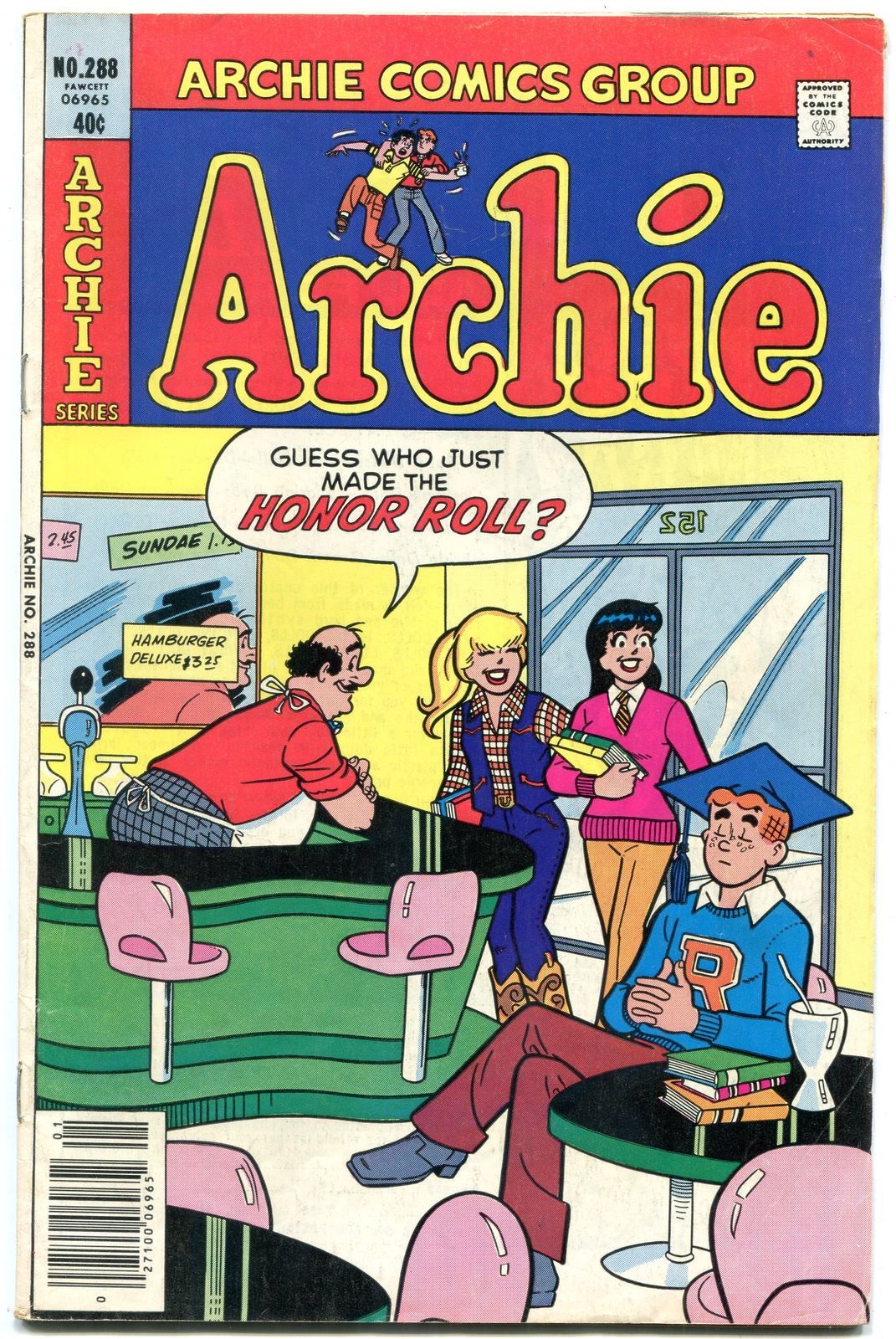 Archie Comics #288 1980- soda shop cover-Betty & Veronica fn - £25.20 GBP