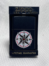 Zippo Refillable Torch Lighter Marlboro Compass Rose Black Matte Bradford PA USA - £23.94 GBP