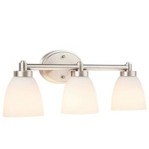 Eurus Home 3-Light Bathroom Vanity Light Fixture Brushed Nickel|Bathroom - £68.62 GBP