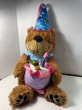 Burton &amp; Burton Happy Birthday Bear Plush / Excellent 14” Clean - $14.01