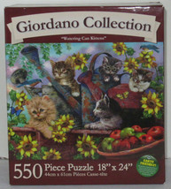 Karmin Giordano Collection WATERING CAN KITTENS flowers Cats 550+ Piece ... - $28.01