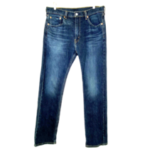 Levi&#39;s 505 Blue Jeans Mens size 33 x 32 Regular Fit Straight Leg - £24.62 GBP