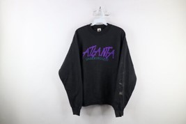 Vintage 80s Mens Large Distressed Spell Out Underground Atlanta Sweatshirt USA - £47.29 GBP