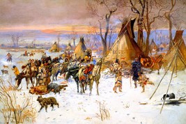 Indian Hunters&#39; Return by Charles Marion Russell Giclee Art Print + Ships Free - £31.06 GBP+