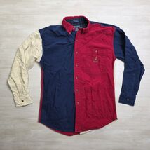 Vintage 90s Chaps Ralph Lauren Color Block Button Down Size Medium  - $29.69