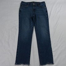 Simply Vera by Vera Wang 4 Straight Raw Hem Dark Wash Flex Denim Jeans - £9.37 GBP