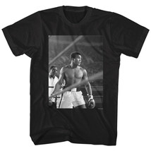 Muhammad Ali Boxing Ready Men&#39;s T Shirt Glancing Portrait Champion Black Legend - £18.44 GBP+