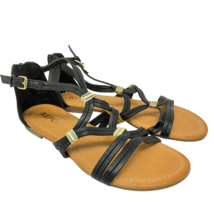 Report Women's Gillen Flat Casual Sandals Black/Tan Size 6M - $21.37