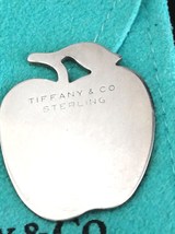 TIFFANY & CO. APPLE in sterling silver 925 medal pendant charm for bracelet or n - $80.00