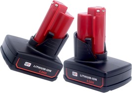 Compatible With Milwaukee M-12 12V Battery 48-11-2460 48-11-2412 48-11-2401 - £34.73 GBP