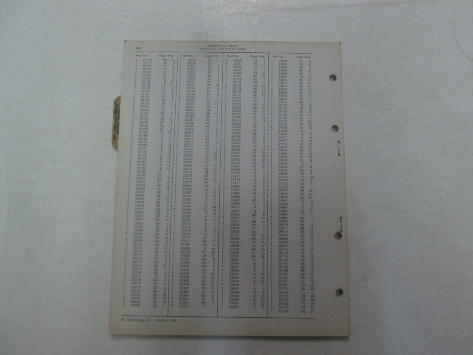 John Deere PC-1022 180 & 202 Serie Power Einheiten Teile Katalog Manuell Schreib Item image 12