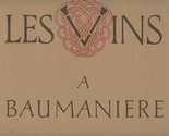 Les Vins a Baumaniere Wine List 1970s Le Baux de Provence France 2 Miche... - $97.02