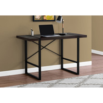 Monarch Specialties 48 in. Computer Desk - Cappuccino &amp; Black Metal - $365.85