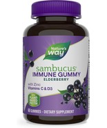 New Nature’s Way Sambucus Elderberry Immune Gummies Vit C Vit D3 Zinc 60... - €12,33 EUR