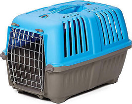 Blue Plastic Pet Carrier with Ventilated Sides &amp; Secure Wire Door - $55.95